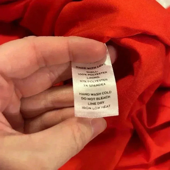 Lulus Red Floral Ankle Length Faux Wrap Skirt Size small - Picture 5 of 5